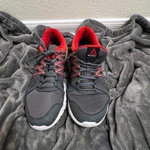Reebok Mens shoes Gray and red size 10.5